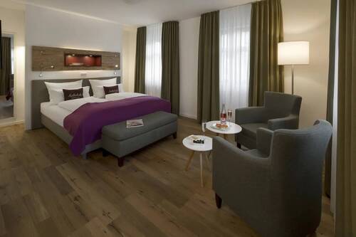 A bedroom in one of the firm's holiday flats.