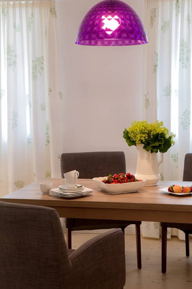 Impression eines Esstischs in den Hollerhöfe-Apartments